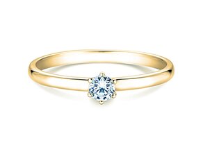 Verlobungsring Melody in 14K Gelbgold mit Diamant 0,20ct H/SI