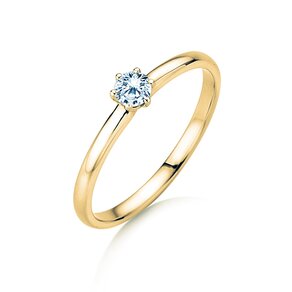 Verlobungsring Melody in 14K Gelbgold mit Diamant 0,20ct H/SI