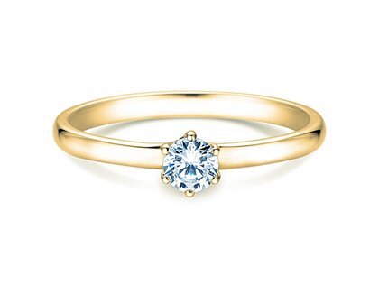 Verlobungsring Melody in 9K Gelbgold mit Diamant 0,25ct H/SI
