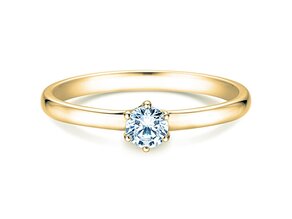 Verlobungsring Melody in 9K Gelbgold mit Diamant 0,25ct H/SI