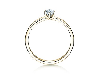 Verlobungsring Melody in 9K Gelbgold mit Diamant 0,25ct H/SI