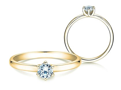 Verlobungsring Melody in 18K Gelbgold mit Diamant 0,40ct G/VS
