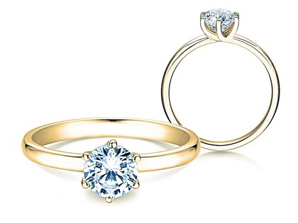 Verlobungsring Melody in 18K Gelbgold mit Diamant 2,50ct H/SI