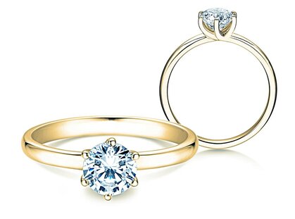 Verlobungsring Melody in 9K Gelbgold mit Diamant 1,00ct H/SI