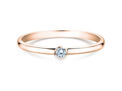Verlobungsring Melody in 9K Roségold mit Diamant 0,05ct H/SI