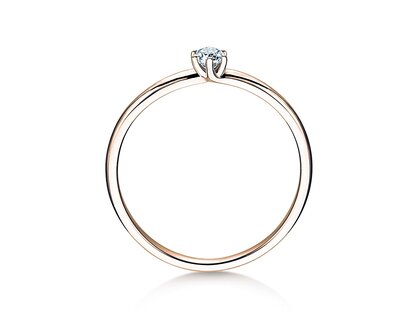 Verlobungsring Melody in 14K Roségold mit Diamant 0,10ct G/SI