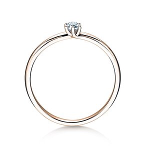 Verlobungsring Melody in 14K Roségold mit Diamant 0,10ct G/SI