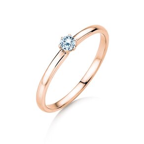Verlobungsring Melody in 14K Roségold mit Diamant 0,10ct G/SI