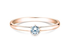 Verlobungsring Melody in 18K Roségold mit Labordiamant 0,15ct D/IF