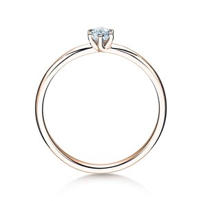 Verlobungsring Melody in 18K Roségold mit Labordiamant 0,15ct D/IF