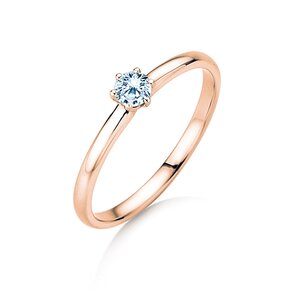 Verlobungsring Melody in 18K Roségold mit Labordiamant 0,15ct D/IF