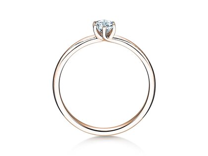 Verlobungsring Melody in 14K Roségold mit Diamant 0,25ct H/SI