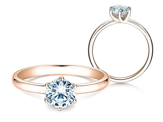 Verlobungsring Melody in 9K Weißgold mit Diamant 1,00ct H/SI