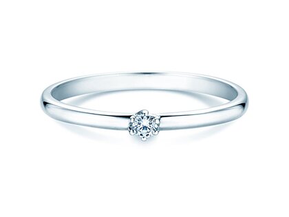 Verlobungsring Melody in 14K Weißgold mit Diamant 0,05ct H/SI