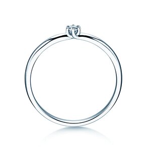 Verlobungsring Melody in 14K Weißgold mit Diamant 0,05ct H/SI