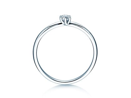 Verlobungsring Melody in 14K Weißgold mit Diamant 0,10ct G/SI