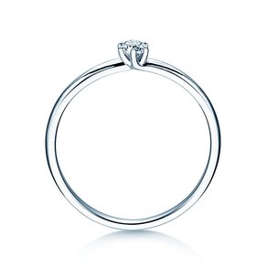 Verlobungsring Melody in 14K Weißgold mit Diamant 0,10ct G/SI