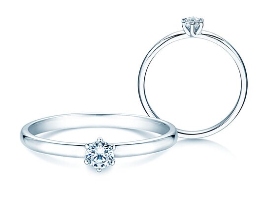 Verlobungsring Melody in 14K Weißgold mit Diamant 0,20ct G/SI