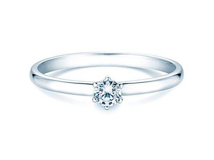 Verlobungsring Melody in 14K Weißgold mit Diamant 0,20ct G/SI
