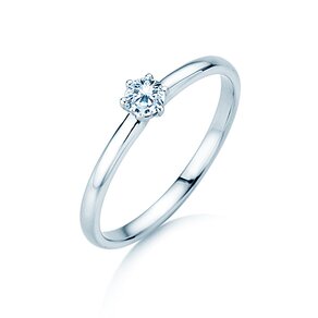 Verlobungsring Melody in 14K Weißgold mit Diamant 0,20ct G/SI