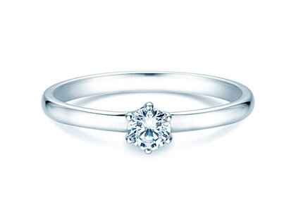 Verlobungsring Melody in 9K Weißgold mit Diamant 0,25ct H/SI