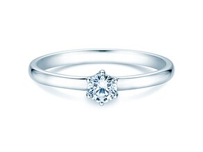 Verlobungsring Melody in 9K Weißgold mit Diamant 0,25ct H/SI
