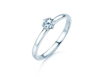 Verlobungsring Melody in 9K Weißgold mit Diamant 0,25ct H/SI