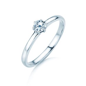 Verlobungsring Melody in 9K Weißgold mit Diamant 0,25ct H/SI