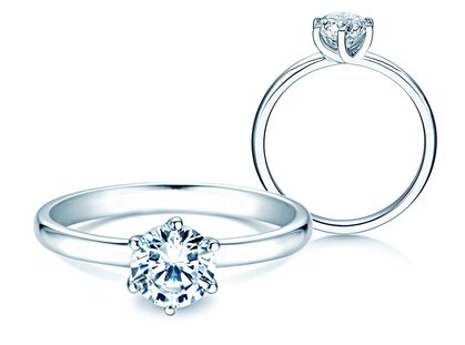 Verlobungsring Melody in 9K Weißgold mit Diamant 1,00ct H/SI