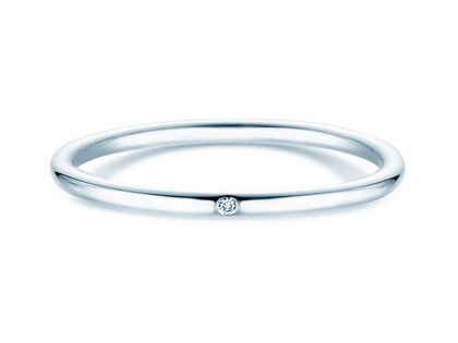 Verlobungsring Promise Petite in 9K Weißgold mit Diamant 0,005ct G/SI