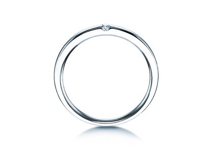 Verlobungsring Destiny in 14K Weißgold mit Diamant 0,03ct H/SI