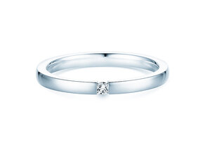 Verlobungsring Infinity in 14K Weißgold mit Diamant 0,03ct H/SI