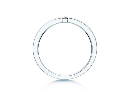 Verlobungsring Infinity in 14K Weißgold mit Diamant 0,03ct H/SI