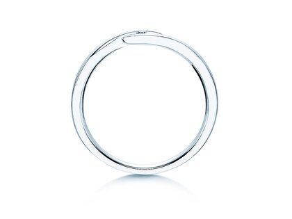 Verlobungsring Twist in Silber 925/- mit Diamant 0,03ct G/VS