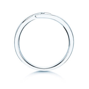 Verlobungsring Twist in Silber 925/- mit Diamant 0,03ct G/VS