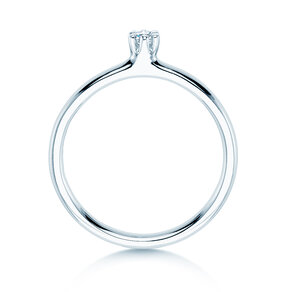 Verlobungsring Classic 6 in 14K Weißgold mit Diamant 0,05ct H/SI