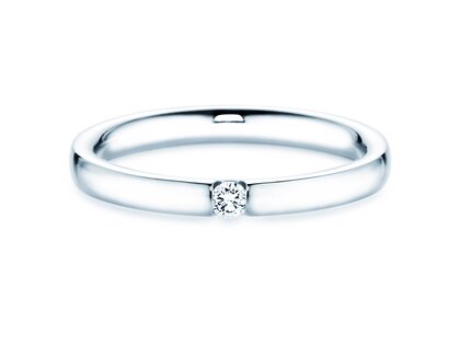 Verlobungsring Destiny in Silber 925/- mit Diamant 0,05ct H/SI