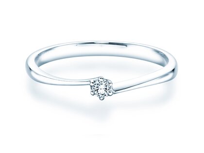 Verlobungsring Devotion in Silber 925/- mit Diamant 0,07ct G/SI