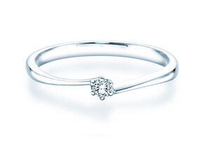 Verlobungsring Devotion in Silber 925/- mit Diamant 0,07ct G/SI