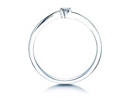 Verlobungsring Devotion in Silber 925/- mit Diamant 0,07ct G/SI