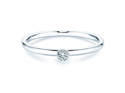 Verlobungsring Eternal in 9K Weißgold mit Diamant 0,05ct G/SI
