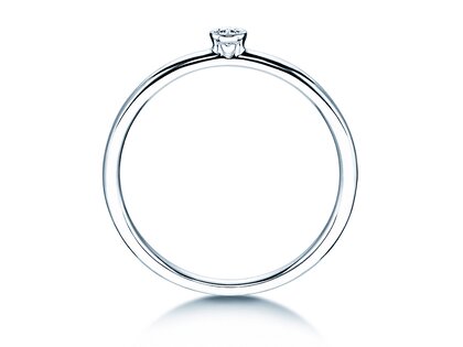 Verlobungsring Eternal in 9K Weißgold mit Diamant 0,05ct G/SI