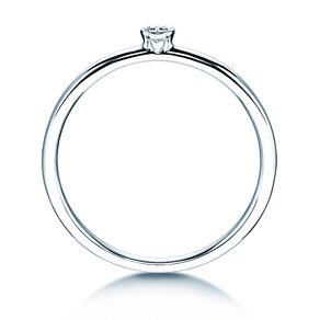 Verlobungsring Eternal in 9K Weißgold mit Diamant 0,05ct G/SI