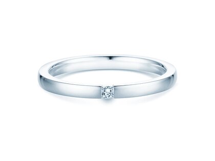 Verlobungsring Infinity in 18K Weißgold mit Diamant 0,05ct G/VS