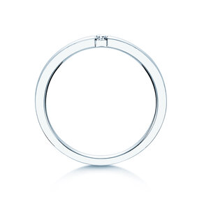 Verlobungsring Infinity in 18K Weißgold mit Diamant 0,05ct G/VS