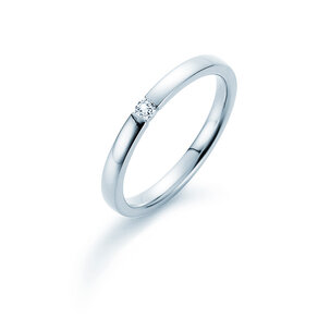 Verlobungsring Infinity in 18K Weißgold mit Diamant 0,05ct G/VS