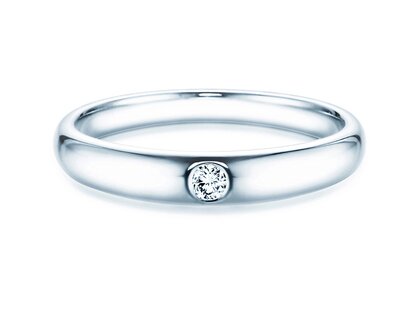 Verlobungsring Promise in Silber 925/- mit Diamant 0,05ct H/SI