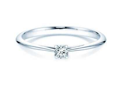 Verlobungsring Delight in 18K Weißgold mit Diamant 0,10ct H/SI