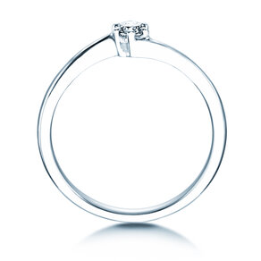 Verlobungsring Devotion in 18K Weißgold mit Diamant 0,10ct H/SI