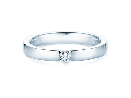 Verlobungsring Infinity in 14K Weißgold mit Diamant 0,10ct G/SI